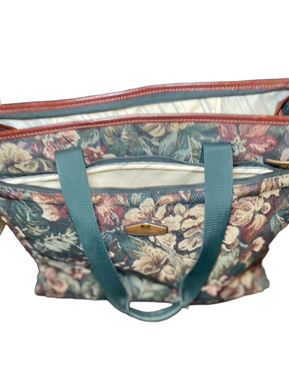 Ricardo Beverly Hills Vintage Floral Tote Tapestry, Carry Travel Overnight Bag‎ - Picture 3 of 6